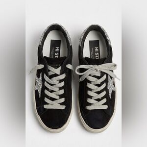 Golden Goose Black and Silver Sneakers